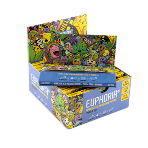 EUPHORIA Premium KSS Rolling Papers + Tips + Tray + Shredder #3 Whimsical BOX/12